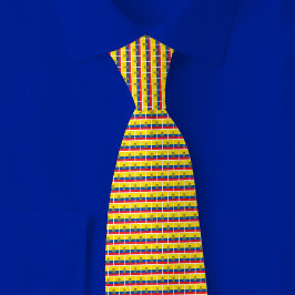 Ecuador-Flagge Ziegelmuster Krawatte