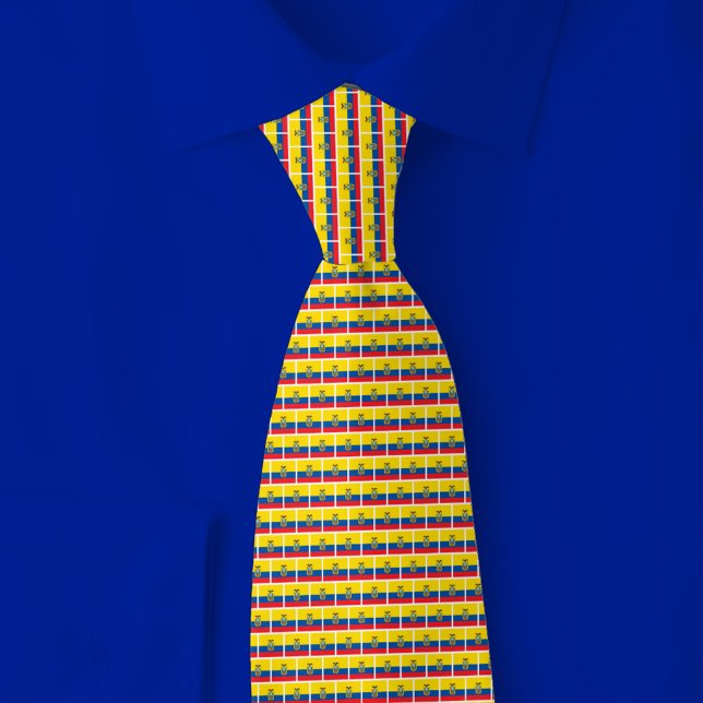 Ecuador-Flagge Ziegelmuster Krawatte (Von Creator hochgeladen)