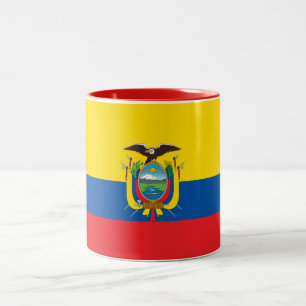 Ecuador-Flagge Zweifarbige Tasse