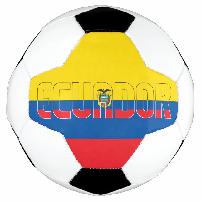 Ecuador Flaggen Gelb Blau Roter Tricolor Patriotis Fußball (Vorderseite)