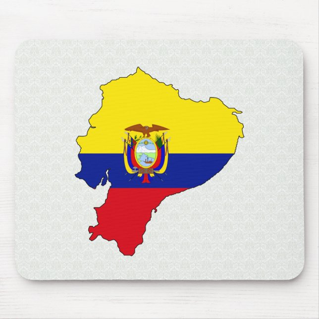 Ecuador-Flaggen-Karte Größengleich Mousepad (Vorne)