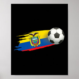 Ecuador-Flaggen-Trikot - Fußball Ll Fußll Poster