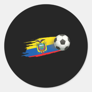 Ecuador-Flaggen-Trikot - Fußball Ll Fußll Runder Aufkleber