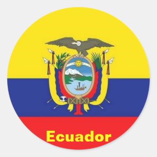 Ecuador-Flaggenaufkleber Runder Aufkleber