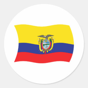 Ecuador-Flaggenaufkleber Runder Aufkleber