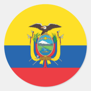 Ecuador-Flaggenaufkleber Runder Aufkleber