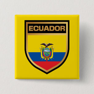 Ecuador-Flaggenschild Button