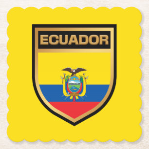 Ecuador-Flaggenschild Untersetzer