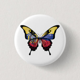 Ecuador Frack-Schmetterlingsflagge Button