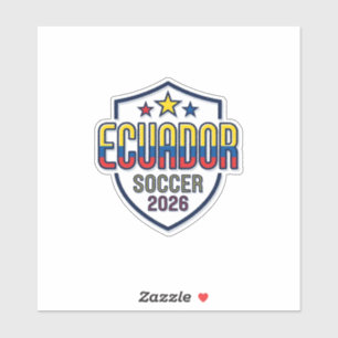 Ecuador Fußball 2026 Fußball Fett Land Typografie Aufkleber
