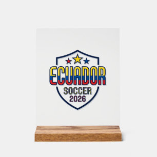Ecuador Fußball 2026 Fußball Fett Landestypografie Acrylschild