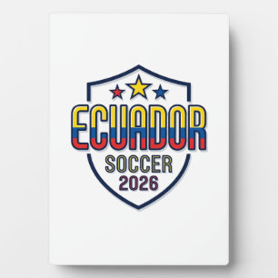 Ecuador Fußball 2026 Fußball Fett Landestypografie Fotoplatte