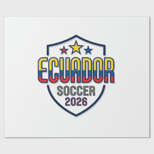 Ecuador Fußball 2026 Fußball Fett Landestypografie Geschenkpapier