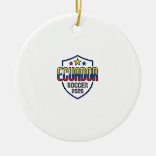 Ecuador Fußball 2026 Fußball Fett Landestypografie Keramik Ornament