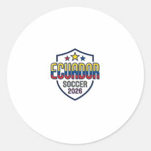 Ecuador Fußball 2026 Fußball Fett Landestypografie Runder Aufkleber