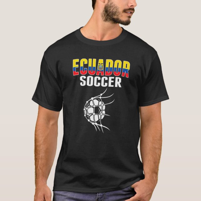 Ecuador Fußball-Ball im Netz Ecuadors Fußball Su T-Shirt (Vorderseite)