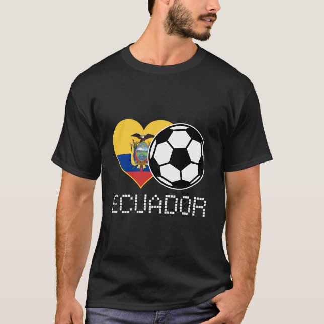 Ecuador Fußball Ecuadorianische Flagge Liebe Land  T-Shirt (Vorderseite)