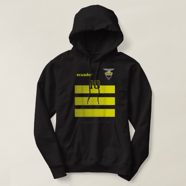 Ecuador Fußball Ecuadorianischer Fußball Streifen  Hoodie (Design vorne)
