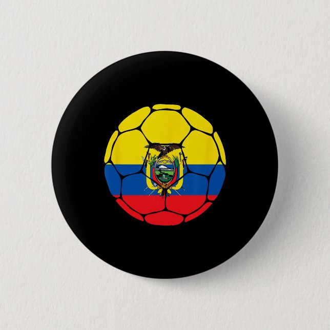 Ecuador Fußball Ll Flaggen Trikot Ecuadorianischer Button (Vorderseite)
