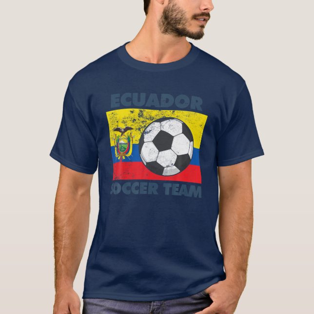 Ecuador Fußballmannschaft Flag 2022 Unterstützer E T-Shirt (Vorderseite)