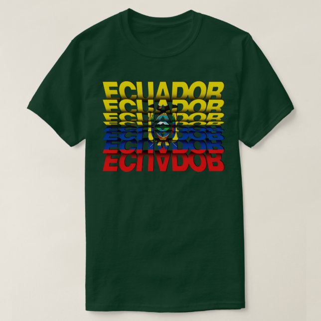Ecuador: Gedreht Texteffekt T-Shirt (Design vorne)