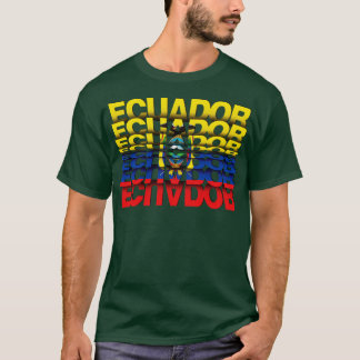 Ecuador: Gedreht Texteffekt T-Shirt