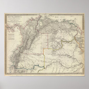 Ecuador, Granada, Venezuela, Brasilien, Guayana Poster