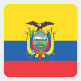 Ecuador-Gütesiegel Quadratischer Aufkleber