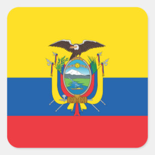 Ecuador-Gütesiegel Quadratischer Aufkleber