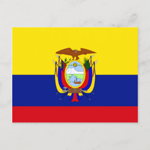 Ecuador Hochwertige Flagge Postkarte
