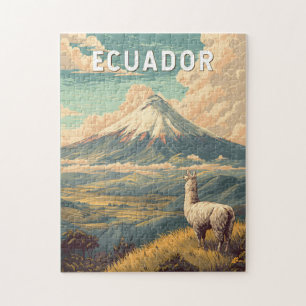 Ecuador Illustration Reise Kunst Vintage Puzzle