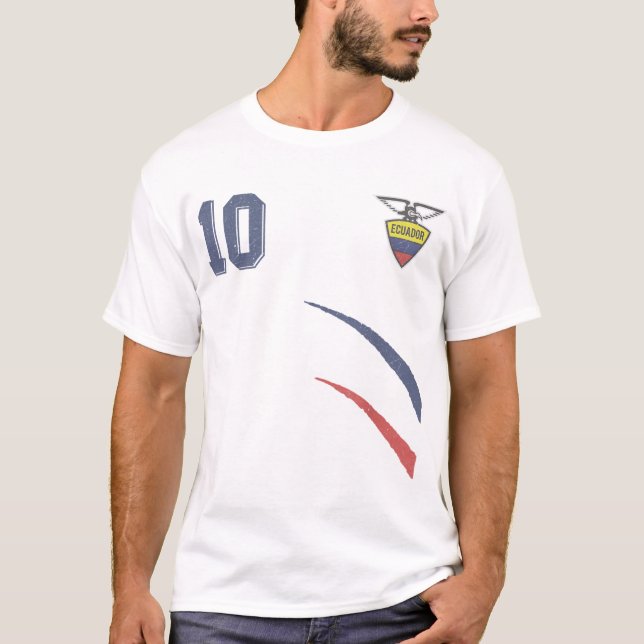 Ecuador im Fußball-Fußballstil T-Shirt (Vorderseite)