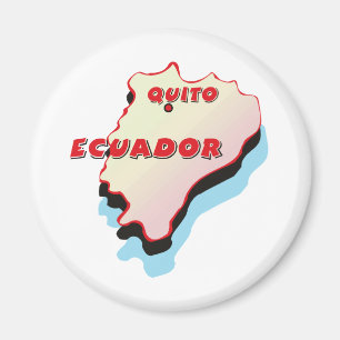 Ecuador Karte Magnet
