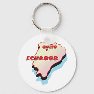 Ecuador-Karte Schlüsselanhänger