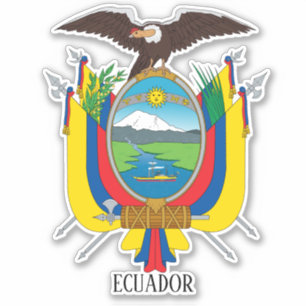 Ecuador National Coat of Arms Patriotic Aufkleber
