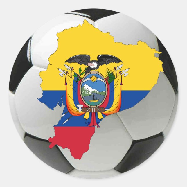 Ecuador-Nationalmannschaft Runder Aufkleber (Vorderseite)