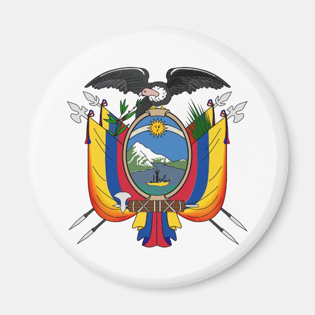 Ecuador - Offizielles Wappen-Heraldry-Symbol Magnet (Vorne)