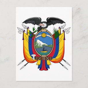 Ecuador - Offizielles Wappen-Heraldry-Symbol Postkarte
