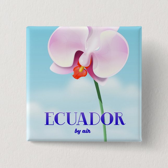 Ecuador-Orchideen Button (Vorderseite)