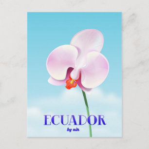 Ecuador Orchideen-Reiseposter Postkarte