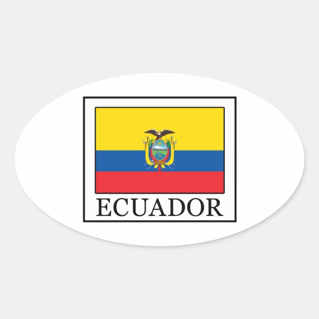 Ecuador Ovaler Aufkleber (Vorderseite)