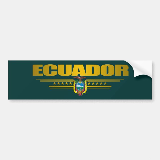 ‚Ecuador Pride‘ Autoaufkleber (Vorne)