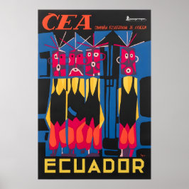 Ecuador Print South American Art CEA Travel Poster