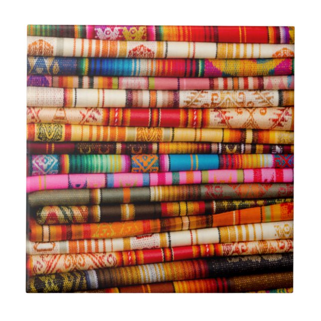 Ecuador, Quito Area, Otavalo Kunsthandwerksmarkt Fliese (Vorderseite)