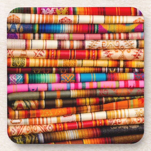 Ecuador, Quito Area, Otavalo Kunsthandwerksmarkt Getränkeuntersetzer (Vorderseite)