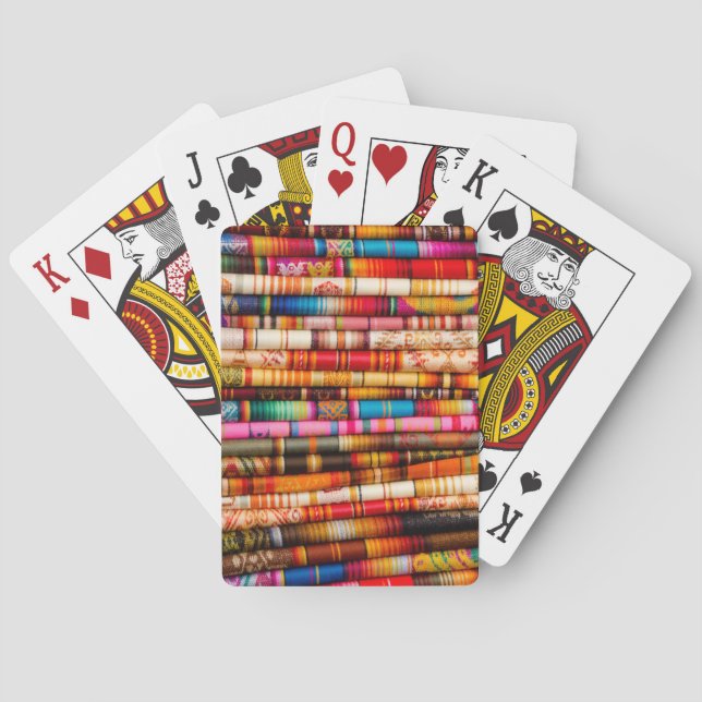 Ecuador, Quito Area, Otavalo Kunsthandwerksmarkt Spielkarten (Rückseite)