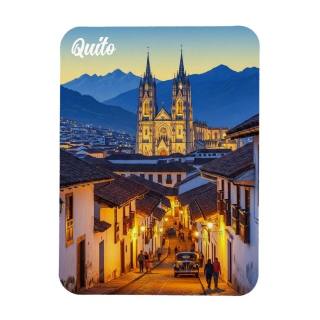 Ecuador Quito Reise Magnet (Vertikal)