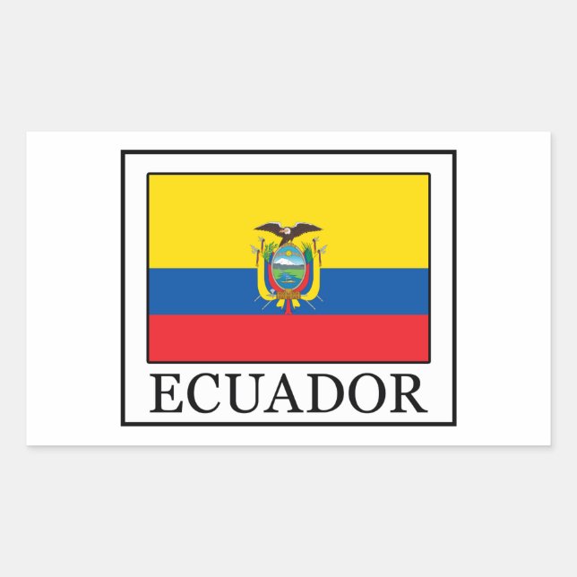 Ecuador Rechteckiger Aufkleber (Vorderseite)