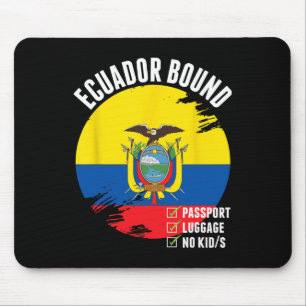 Ecuador Reise Land Reise Ecuadorianische Flagge Ur Mousepad