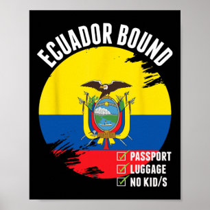 Ecuador Reise Land Reise Ecuadorianische Flagge Ur Poster